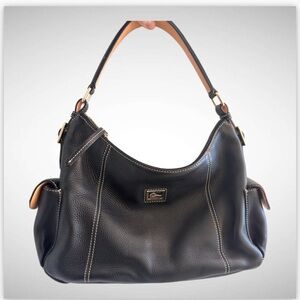 Classic Black Leather Shoulder Bag